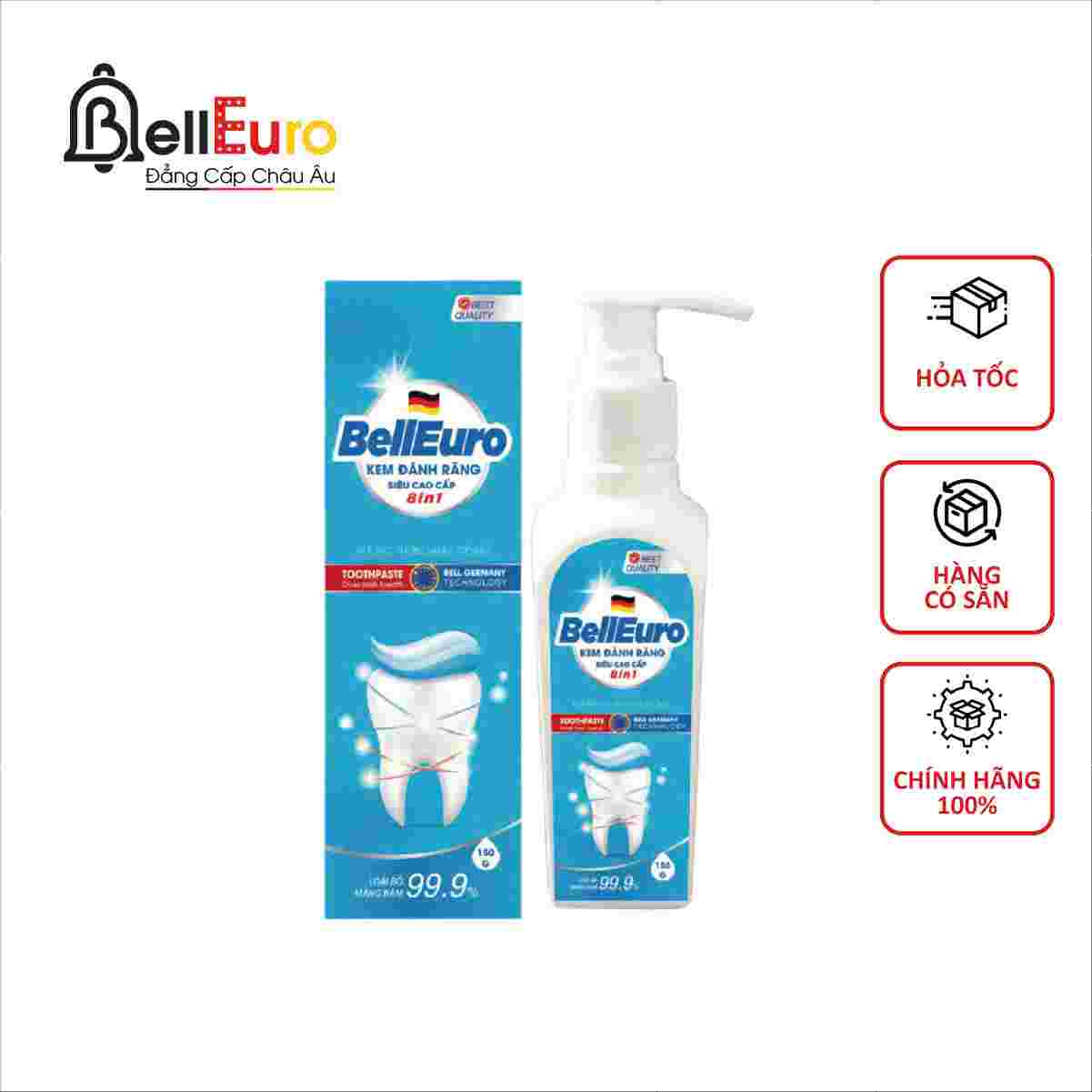 Kem Đánh Răng Công Nghệ Sinh Học Bell Euro Thảo Mộc Hương Bạc Hà 150G